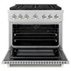 ZLINE Autograph 36-Inch Paramount DuoPro Dual Fuel Range in Stainless Steel with Nickel Helix Handle (PSDRZ-36-KPN)