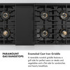 ZLINE Autograph Edition 48-Inch Paramount Gas Rangetop with 8 Burner DuoPro™ Cooktop in Satin Stainless Steel and Champagne Bronze Accents (PSRTSZ-48-CB)