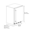 ZLINE Autograph 24-Inch Touchstone Beverage Fridge with Stainless Steel Door and Bronze Helix Handle (RBSOZ-ST-24-KCB)