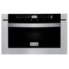 ZLINE 5-Piece Appliance Package - 60-Inch Dual Fuel Range, Refrigerator with Water Dispenser, Convertible Wall Mount Hood, Microwave Drawer, and 3-Rack Dishwasher in Stainless Steel (5KPRW-RARH60-MWDWV)