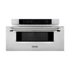 ZLINE Autograph 30-Inch Microwave Drawer in Stainless Steel and Polished Nickel Helix Handle (MWDZ-30-KPN)