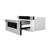ZLINE Autograph 30-Inch Microwave Drawer in Stainless Steel and Polished Nickel Helix Handle (MWDZ-30-KPN)