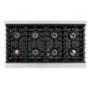 ZLINE Autograph 48-Inch Paramount DuoPro Gas Range in Stainless Steel with Gold Helix Handles (PSGRZ-48-KG)