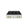 ZLINE Autograph Edition 30-Inch Paramount Gas Rangetop with 4 Burner DuoPro™ Cooktop in Satin Stainless Steel and Champagne Bronze Accents (PSRTSZ-30-CB)
