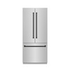 ZLINE Autograph Edition 36-Inch 19.6 cu. ft. French Door Built-In Bottom Freezer Refrigerator with Water Dispenser and Ice Maker in Stainless Steel with Stainless Steel Interior and Matte Black Accents (SRBIVZ-304-36MB)