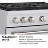 ZLINE 36-Inch 5.2 cu. ft. Paramount Gas Range with 6 Burner DuoPro™ Cooktop and Convection Gas Oven in Black Stainless Steel (PSGRB-36)