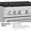ZLINE Autograph 36-Inch Paramount Gas Range in Black Stainless Steel with Gold Helix Handle (SGRBZ-36-KG)