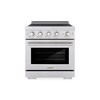 ZLINE 4-Piece Appliance Package - 30-Inch Paramount Induction Range, Wall Mount Range Hood, 36-Inch French Door Refrigerator, and Dishwasher in Stainless Steel