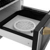 ZLINE 5-Piece Appliance Package - 36-Inch Dual Fuel Range, Hood, Refrigerator, Dishwasher, and Microwave Drawer in Stainless Steel with Champagne Bronze Accents