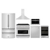 ZLINE Appliance Package - 36-Inch Gas Range, Range Hood, Microwave Drawer, Tall Tub Dishwasher and Wine Cooler in Stainless Steel (6KPR-SGRRH36-MWDWV-RWV)