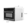 ZLINE 5-Piece Appliance Package - 30-Inch Dual Fuel Range, Refrigerator, Convertible Wall Mount Hood, Microwave Oven, and 3-Rack Dishwasher in Black Stainless Steel