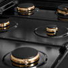 ZLINE Autograph 36-Inch Paramount Dual Fuel Range in Black Stainless Steel and Gold Helix Handle (SDRBZ-36-KG)