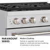 ZLINE 30-Inch 4.2 cu. ft. Paramount Dual Fuel Range with 4 Burner DuoPro™ Cooktop and Electric Convection Oven in Satin Stainless Steel with Black Matte Door (PSDRS-BLM-30)