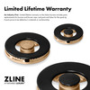 ZLINE Autograph 36-Inch 5.2 Cu. Ft. Paramount Dual Fuel Range with 6 Burner DuoPro Cooktop in Black Satin and Champagne Accents (PSDRBSZ-36-CB)