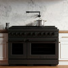 ZLINE 48-Inch 6.7 cu. ft. Paramount Gas Range with 8 Burner DuoPro™ Cooktop and Dual Ovens in Black Stainless Steel (PSGRB-48)