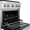 ZLINE 30-Inch 4.2 cu. ft. Paramount Gas Range with 4 Burner DuoPro™ Cooktop and Convection Gas Oven with White Matte Door (PSGR-WM-30)