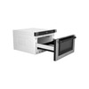 ZLINE 5-Piece Appliance Package - 48-Inch Gas Range, Hood, Refrigerator, Dishwasher, and Microwave Drawer in Stainless Steel with Matte Black Accents