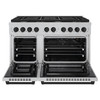 ZLINE 48-Inch Autograph Edition Kitchen Package with Satin Stainless Steel Gas Range, Wall Mount Range Hood and Dishwasher with Matte Black Accents (3AKPR-SGRSRHDWM48-MB)