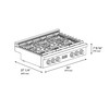 ZLINE Autograph Edition 36-Inch Paramount Gas Rangetop with 6 Burner DuoPro™ Cooktop in Satin Stainless Steel and Matte Black Accents (PSRTSZ-36-MB)