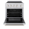ZLINE 30-Inch, 4.2 Cu. Ft. Paramount Induction Range with 4 Element Cooktop and Electric Convection Oven in Satin Stainless Steel (SINRS-30)