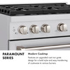 ZLINE Autograph 48-Inch Paramount Dual Fuel Range in Black Stainless Steel and Bronze Helix Handles (SDRBZ-48-KCB)