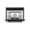 ZLINE Autograph 24-Inch Microwave Oven in Black Stainless Steel and Champagne Bronze Helix Handle (MWOZ-24-BS-KCB)