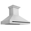 ZLINE Autograph Edition 4-Piece Appliance Package - 48-Inch Gas Range, Refrigerator, Wall Mounted Range Hood, & 24-Inch Tall Tub Dishwasher in Stainless Steel with Matte Black Trim (4AKPR-SGRRHDWM48-MB)