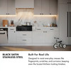 ZLINE 48-Inch Paramount Gas Rangetop with 8 Burners and Porcelain Cooktop in Black Satin Stainless Steel (SRTBS-48)