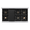 ZLINE Autograph Edition 48-Inch Classic Gas Rangetop with 8 Burner DuoPro™ Cooktop in Stainless Steel and Matte Black Accents (PCRTZ-48-MB)