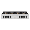 ZLINE Autograph Edition 48-Inch Classic Gas Rangetop with 8 Burner DuoPro™ Cooktop in Stainless Steel and Matte Black Accents (PCRTZ-48-MB)