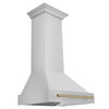 ZLINE Autograph Edition 2-Piece Appliance Package - 30-Inch Gas Range & Wall Mounted Range Hood in Stainless Steel with Champagne Bronze Trim (2AKP-SGRRH30-CB)
