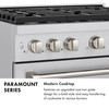 ZLINE 48-Inch 6.7 cu. ft. Paramount Dual Fuel Range with 8 Burner DuoPro™ Cooktop and Dual Ovens with White Matte Doors (PSDR-WM-48)