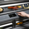 ZLINE Autograph 36-Inch French Door Built-In Refrigerator w/ Gray Interior and Bronze Helix Handles (GRBIVZ-30436KCB)