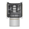 ZLINE Autograph 36-Inch French Door Built-In Refrigerator w/ Gray Interior and Bronze Helix Handles (GRBIVZ-30436KCB)