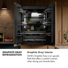 ZLINE Autograph 36-Inch French Door Built-In Refrigerator w/ Gray Interior and Bronze Helix Handles (GRBIVZ-30436KCB)