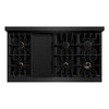 ZLINE 4-Piece Appliance Package - 48-Inch Dual Fuel Range, Hood, Refrigerator with Water Dispenser, and Dishwasher in Black Stainless Steel with Gold Accents