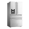 ZLINE 4-Piece Appliance Package - 36-Inch Dual Fuel Range, Refrigerator with Water Dispenser, Convertible Wall Mount Hood, and Microwave Drawer in Stainless Steel (4KPRW-RARH36-MWD)