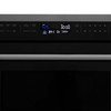 ZLINE 4-Piece Appliance Package - 48-Inch Rangetop with Brass Burners, Refrigerator, 30-Inch Electric Wall Oven, and 30-Inch Microwave Oven in Black Stainless Steel (4KPR-RTB48-MWAWS)