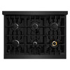ZLINE 3-Piece Appliance Package - 36-Inch Dual Fuel Range, Refrigerator, and Dishwasher in Black Stainless Steel