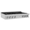 ZLINE 2-Piece Appliance Package - 48-Inch Rangetop and Convertible Range Hood in Satin Stainless Steel (2KP-RTSRH48)