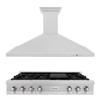 ZLINE 2-Piece Appliance Package - 48-Inch Rangetop and Convertible Range Hood in Satin Stainless Steel (2KP-RTSRH48)