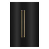 ZLINE 54-Inch Column 16.7 Cu. Ft. Refrigerator and 12.4 Cu. Ft. Freezer in Black Stainless Steel with Gold Accent