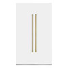 ZLINE 48-Inch Column 12.5 Cu. Ft. Refrigerator and 12.4 Cu. Ft. Freezer in White Matte with Champagne Bronze Accents