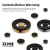 ZLINE 4-Piece Appliance Package - 36-Inch Gas Range, Convertible Wall Mount Hood, Microwave Oven, and 3-Rack Dishwasher in Black Stainless Steel (4KP-SGRBRH36-MODWV)