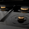 ZLINE 3-Piece Appliance Package - 30-Inch Rangetop, Over-the-Range Microwave Oven, and  Double Wall Oven in Black Stainless Steel (3KP-RTBOTR30-AWD)
