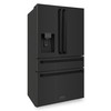 ZLINE 3-Piece Appliance Package - 30-Inch Dual Fuel Range, Refrigerator with Water Dispenser, and Dishwasher in Black Stainless Steel