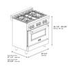 ZLINE 2-Piece Appliance Package - 30-Inch Dual Fuel Range & Over-the-Range Microwave in Black Stainless Steel