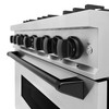 ZLINE 4-Piece Appliance Package - 36-Inch Gas Range, Hood, Refrigerator with Water Dispenser, and Dishwasher in Stainless Steel with Matte Black Accents