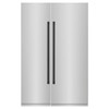 ZLINE 54-Inch Column 16.7 Cu. Ft. Refrigerator and 12.4 Cu. Ft. Freezer in Stainless Steel with Matte Black Accent