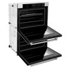 ZLINE 3-Piece Appliance Package - 30-Inch Rangetop, Over-the-Range Microwave Oven, and  Double Wall Oven in Stainless Steel  (3KP-RTOTRH30-AWD)